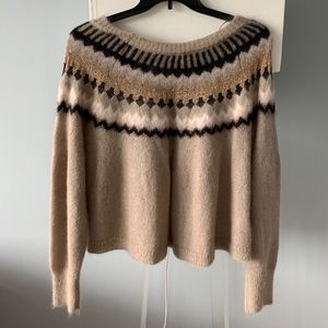 NWT fair isle lurex sweater Zara for holiday